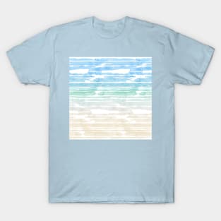 Blue Sunset Stripes T-Shirt